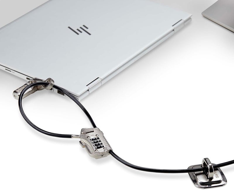 Star Tech .com Laptop/Desktop & Peripheral Lock Kit, Theft-Deterring Security Lock, K-Slot, 10ft (3m) Steel Cable, 3X Devices - Image 2